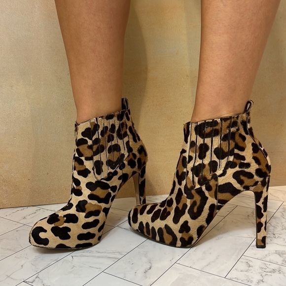 BRIAN Atwood Animal Print Pony hair Boots 39 EU 8 US - Picture 3 of 5